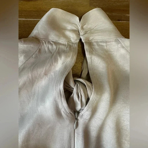 Zara Silky Satin Effect Knotted Dress - Picture 9 of 12